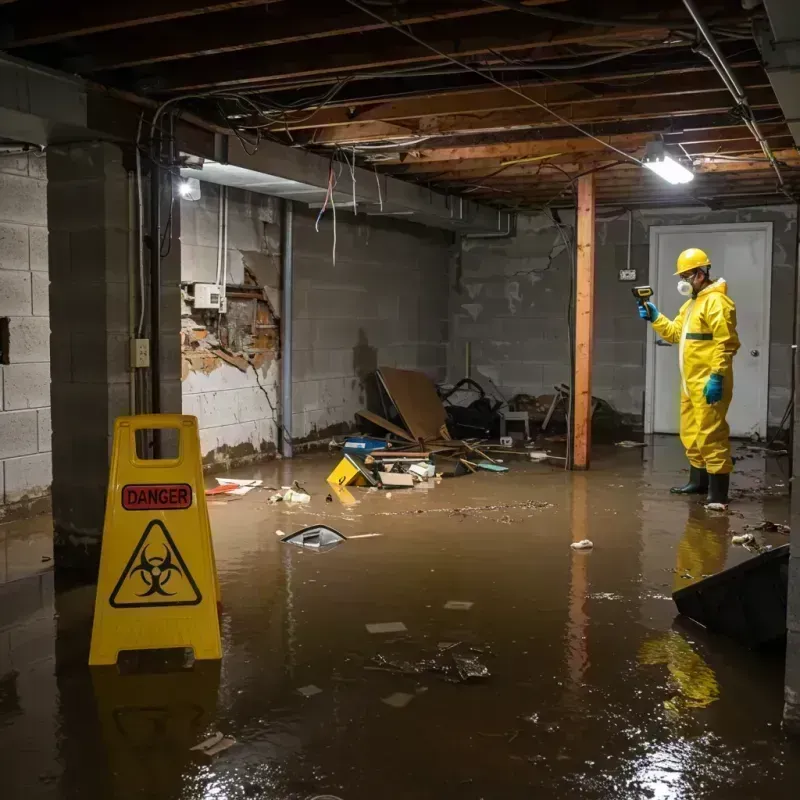 Flooded Basement Electrical Hazard in Kentland, IN Property